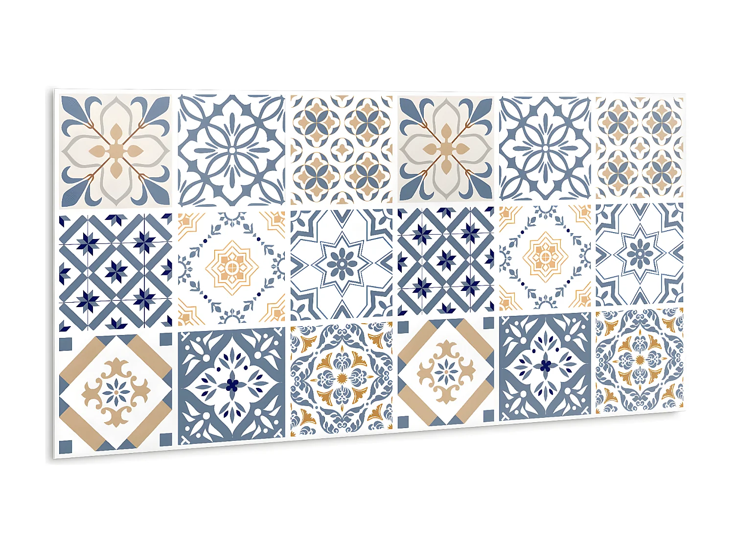 Panneaux muraux autocollants en vinyle imperméable - Mosaïque ornementale 100 x 50 cm