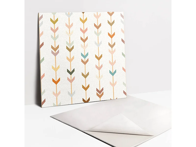 Selbstklebende Fliesen - Vinyl - Boho-Komposition 9x30x30