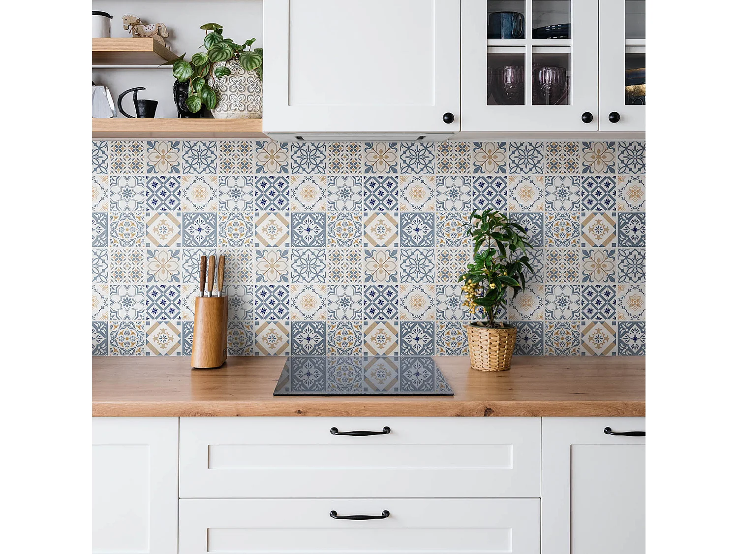 Carrelage autocollant - vinyle - Mosaïque ornementale 9x30x30