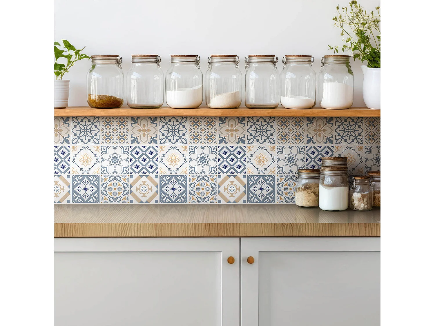 Carrelage autocollant - vinyle - Mosaïque ornementale 9x30x30