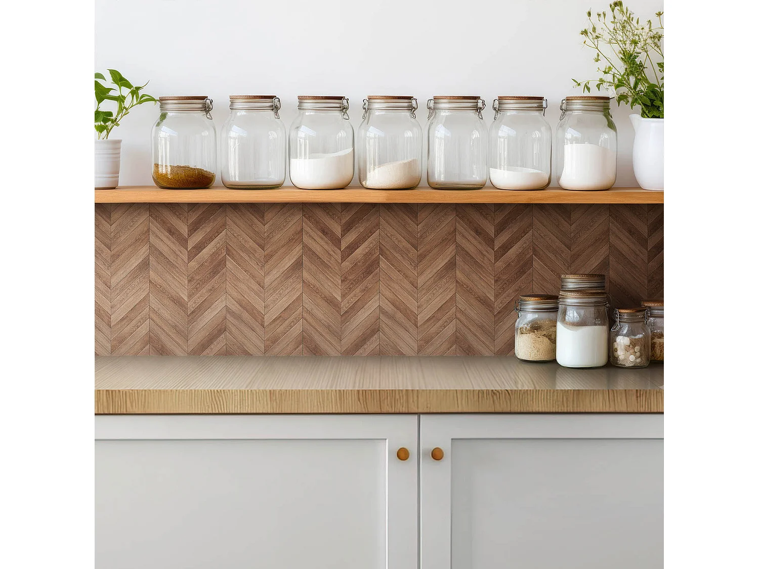 Selbstklebende Fliesen - Vinyl - Holzbretter 9x30x30