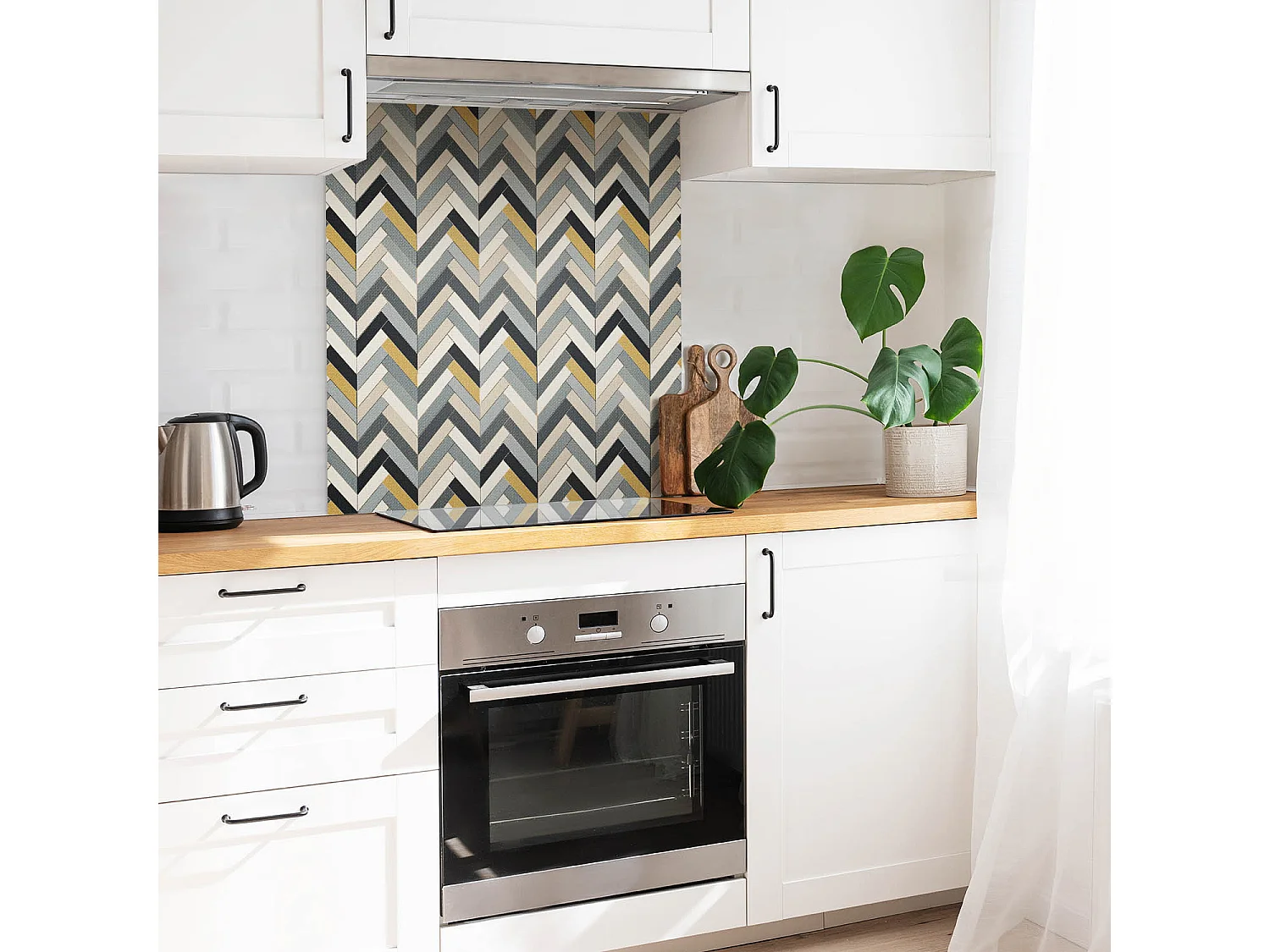 Carrelage autocollant - vinyle - Composition parquet 9x30x30