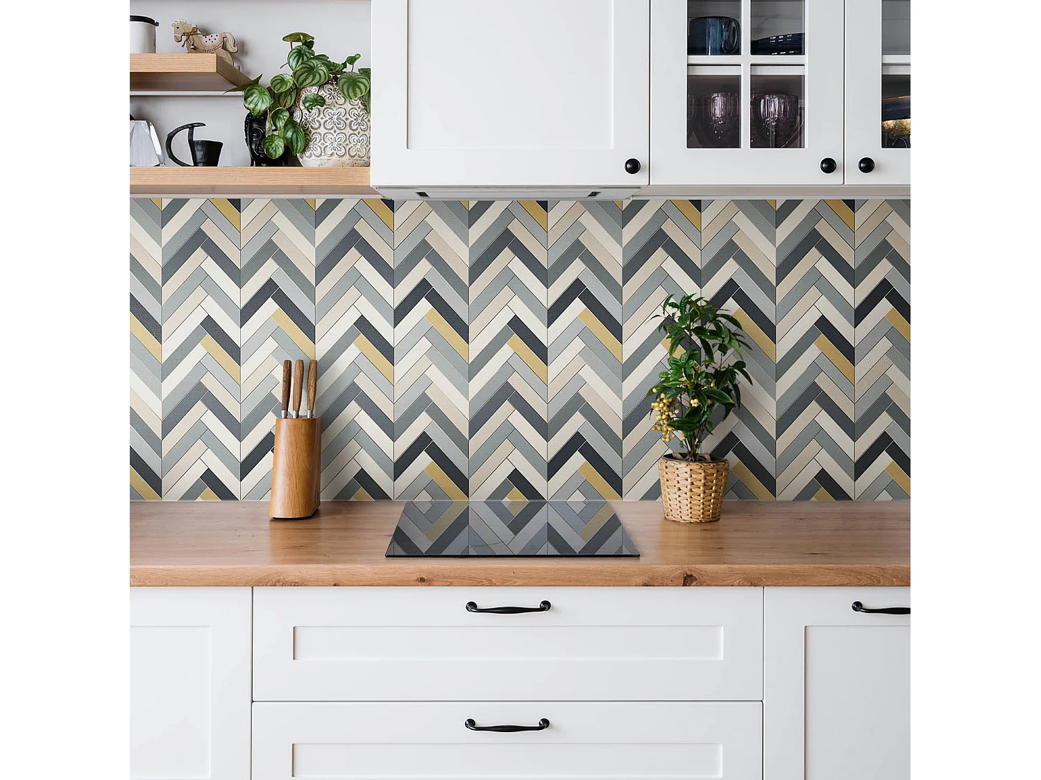 Selbstklebende Fliesen - Vinyl - Parkettzusammensetzung 9x30x30