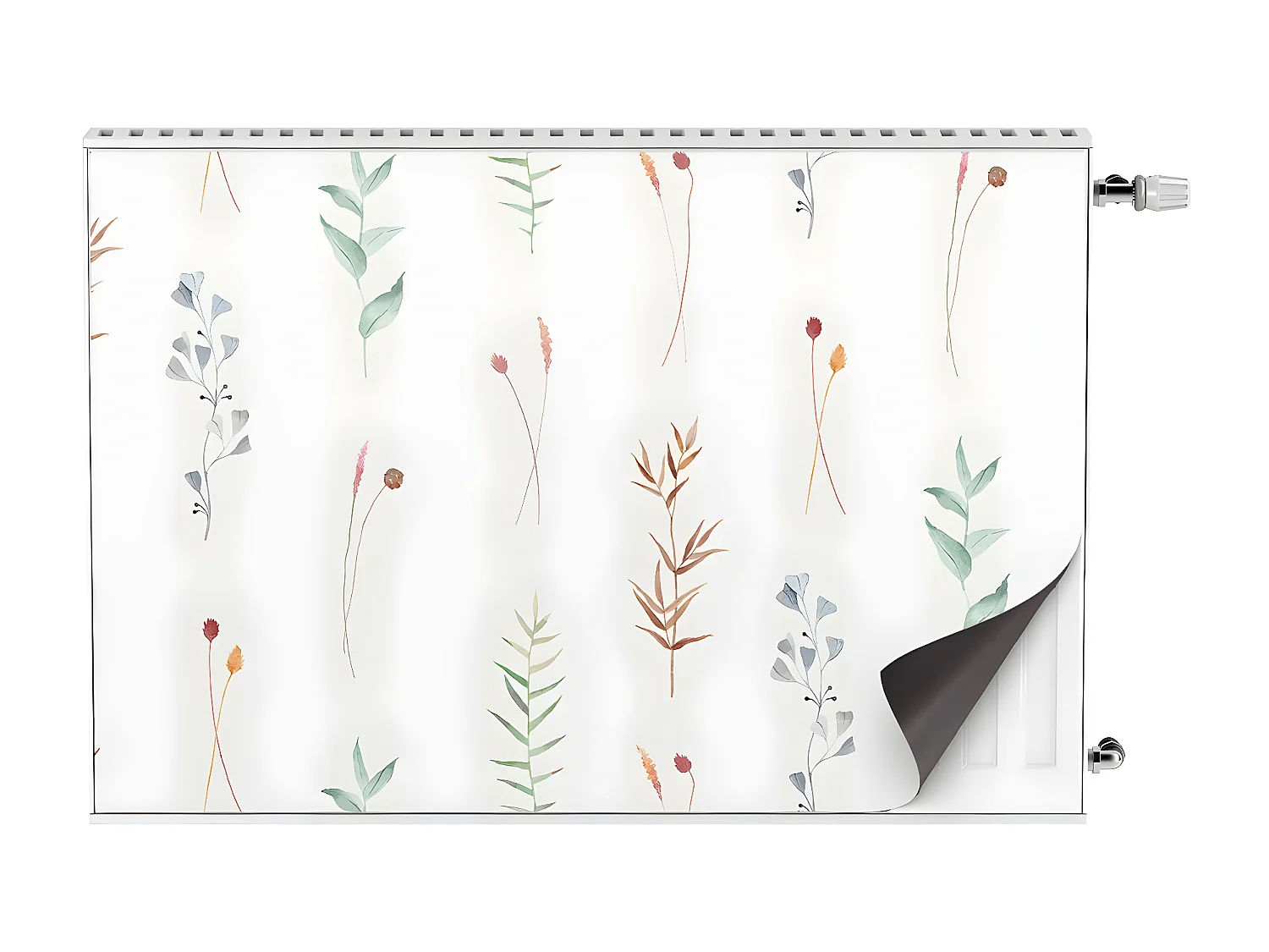 Magnetmatte für einen Heizkörper - Dekorative Blumen 90 x 60 cm, Magnet für einen Heizkörper