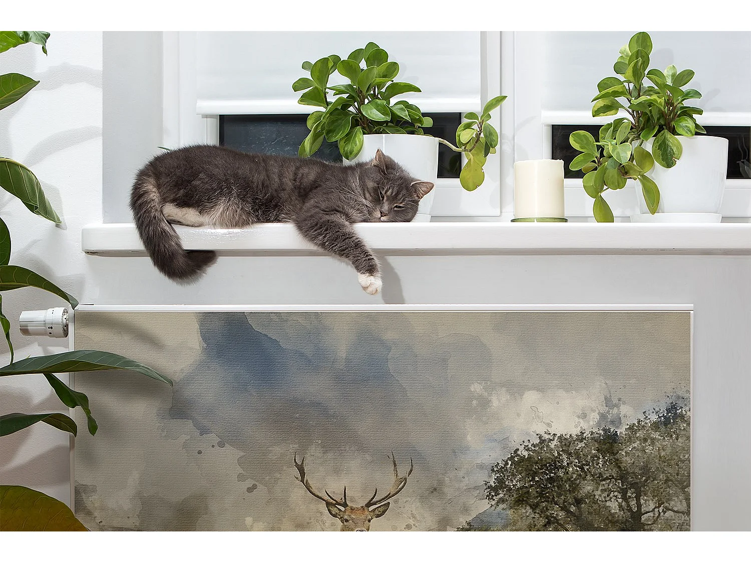 Tapis magnétique pour radiateur - Paysage 90 x 60 cm, Aimant pour radiateur