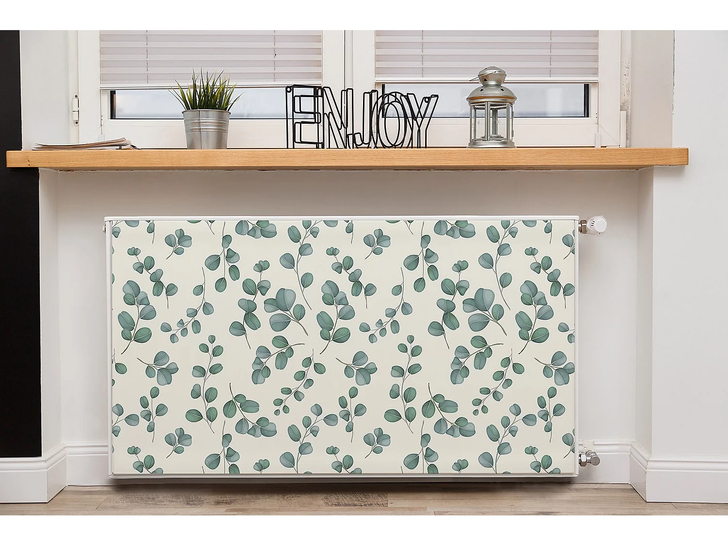 Magnetische Matte für einen Heizkörper – Grüne Blätter 110 x 60 cm, Magnet für einen Heizkörper
