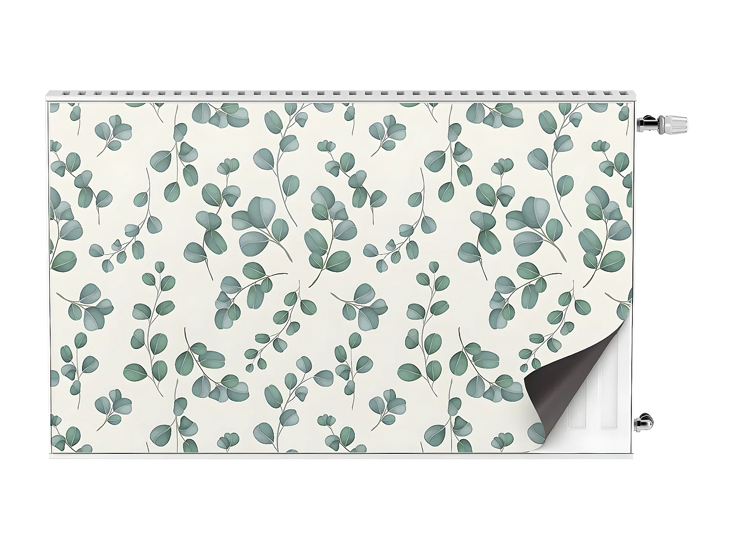 Magnetische Matte für einen Heizkörper – Grüne Blätter 100 x 60 cm, Magnet für einen Heizkörper