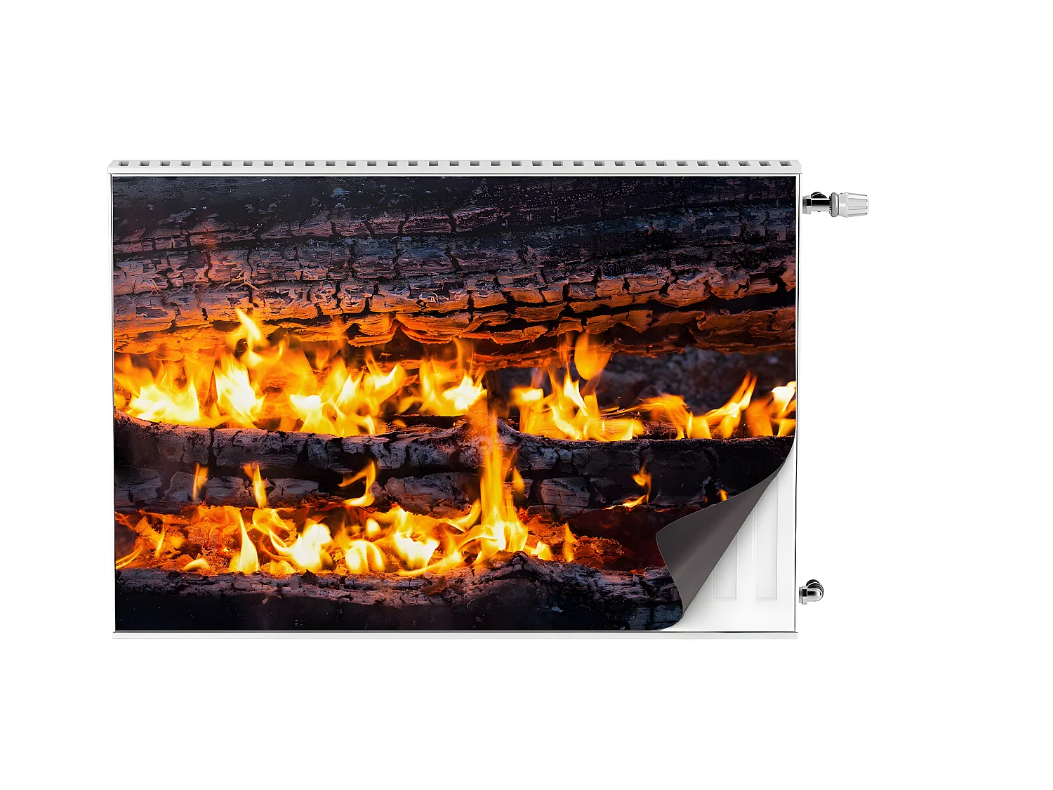 Magnetmatte für einen Heizkörper – Feuerholz 90 x 60 cm, Magnet für einen Heizkörper