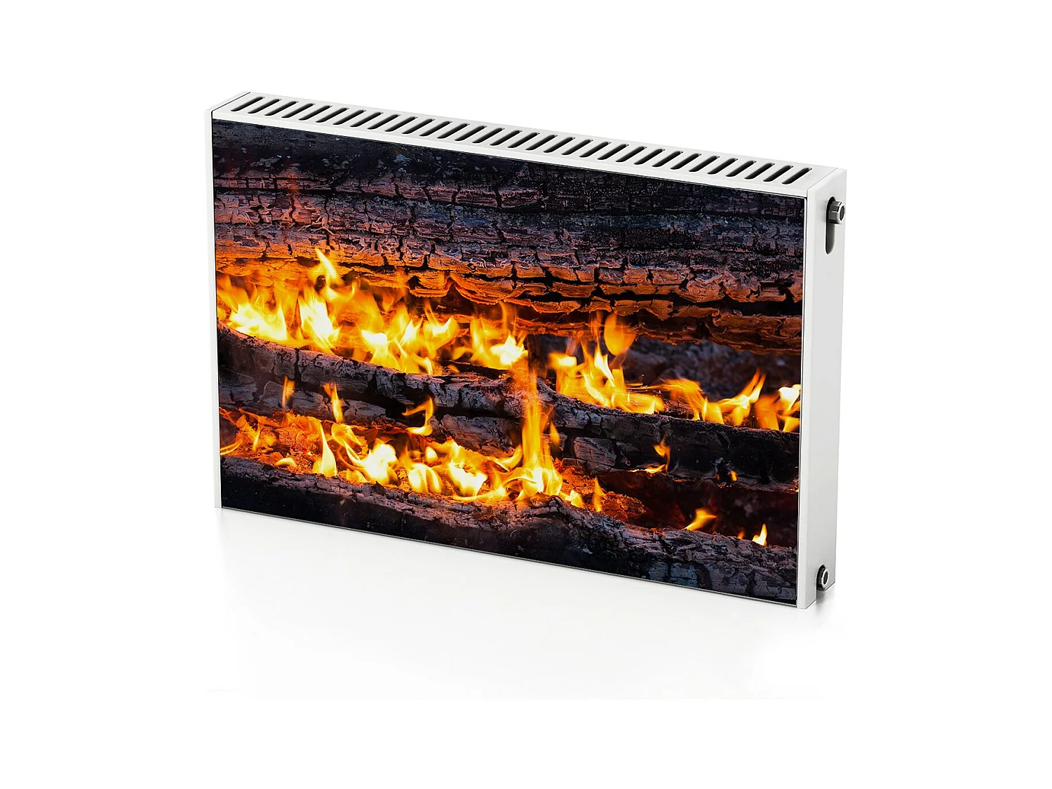 Tapis magnétique pour radiateur - Bois de chauffage 90 x 60 cm, Aimant pour radiateur