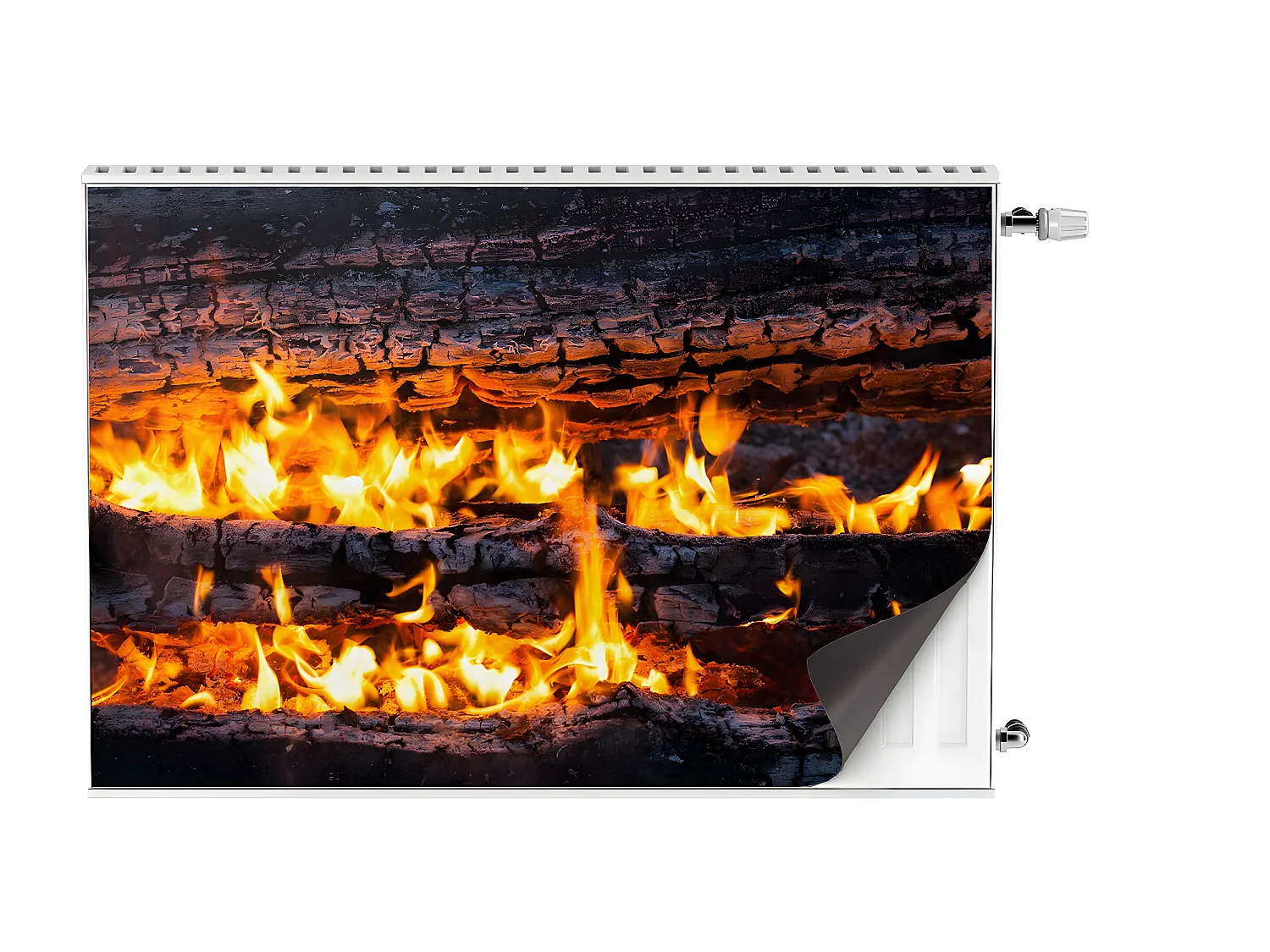 Magnetmatte für einen Heizkörper – Feuerholz 90 x 60 cm, Magnet für einen Heizkörper