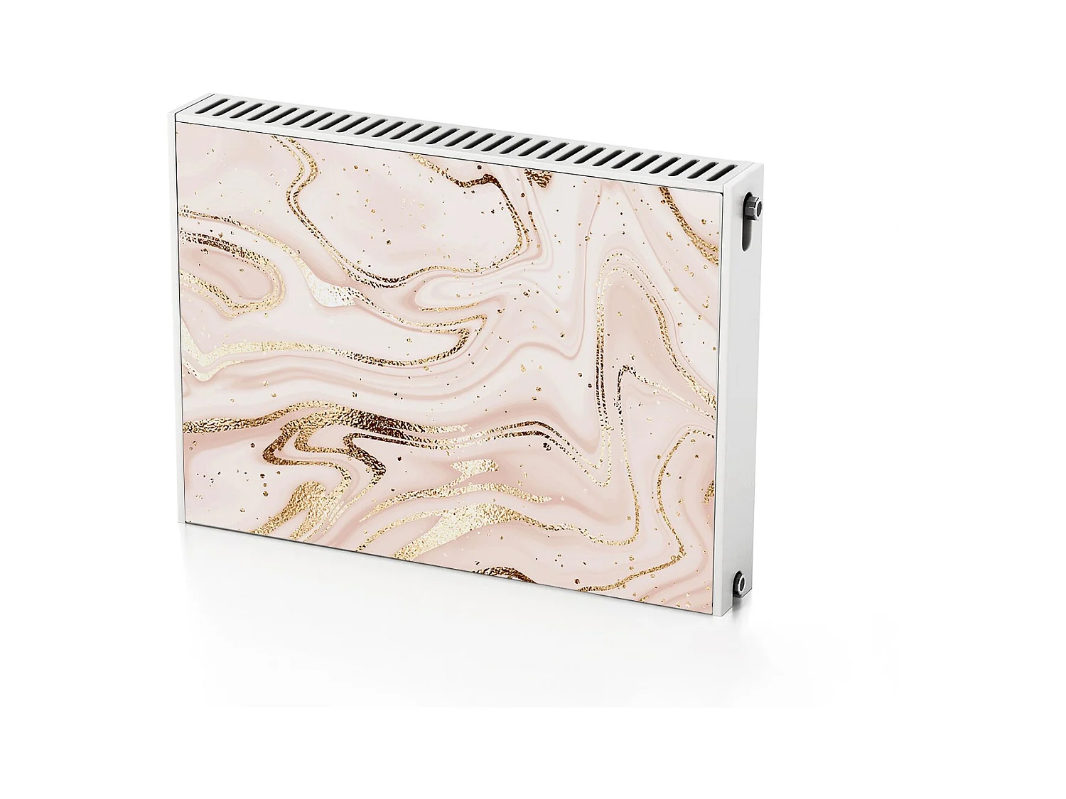 Tapis magnétique pour radiateur - Abstraction or rose 80 x 60 cm, Aimant pour radiateur