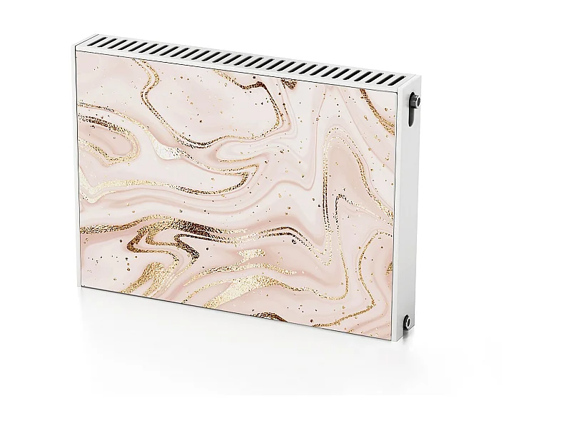 Magnetische Matte für einen Heizkörper - Abstraktion in Roségold 80 x 60 cm, Magnet für einen Heizkörper