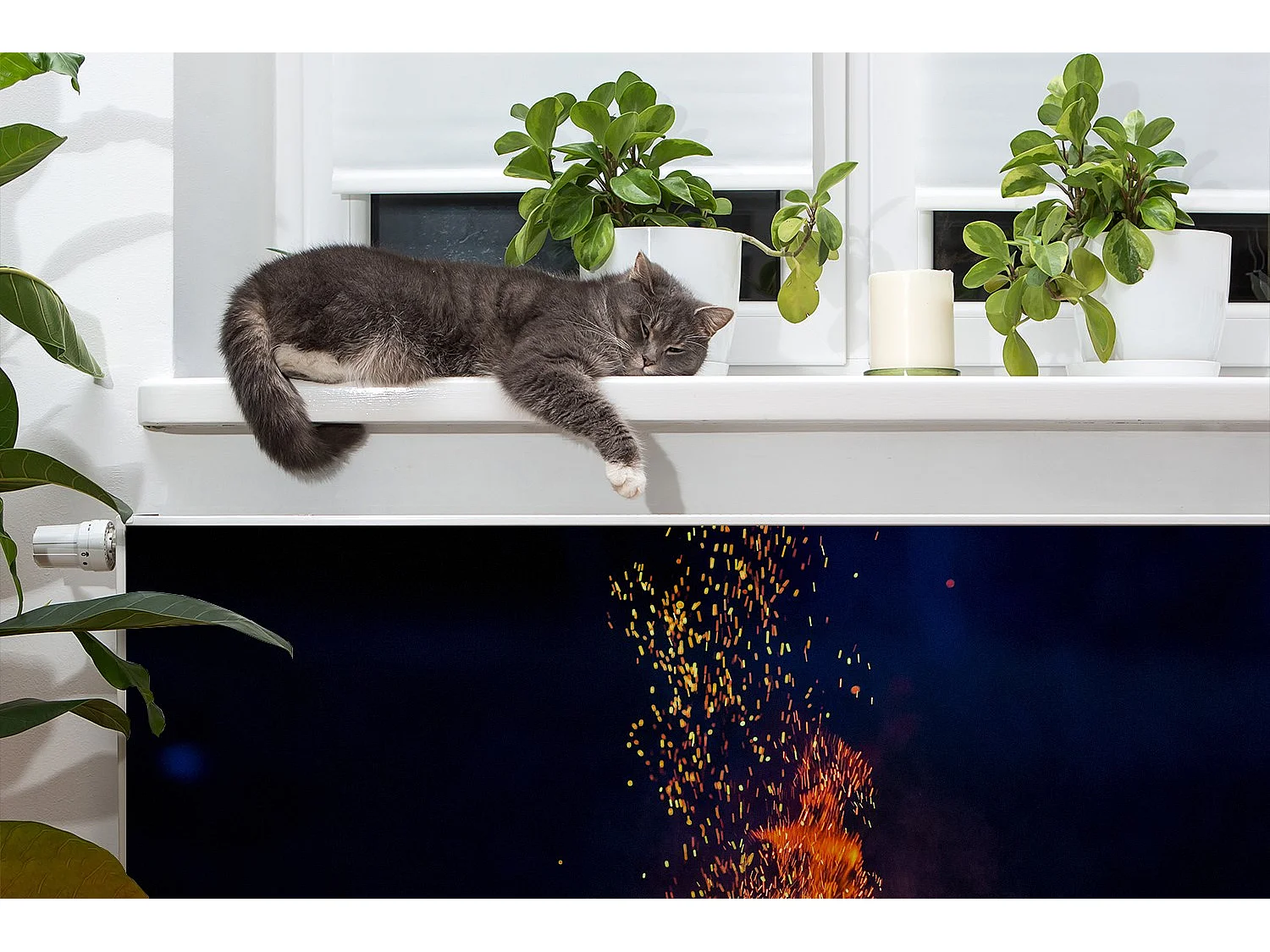 Magnetmatte für einen Heizkörper – Kaminkamin 110 x 60 cm, Magnet für einen Heizkörper