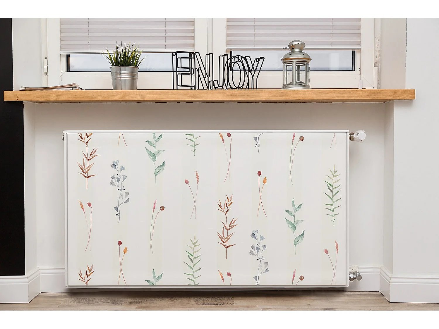 Magnetmatte für einen Heizkörper - Dekorative Blumen 110 x 60 cm, Magnet für einen Heizkörper