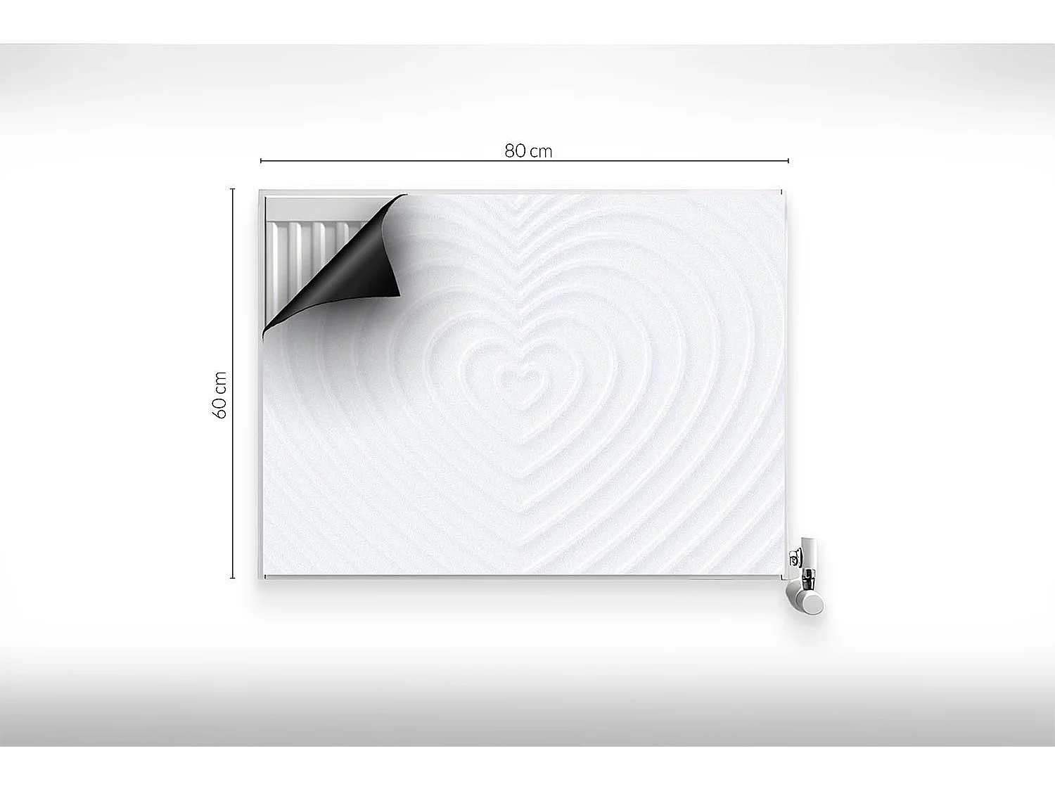 Magnetische Matte für Heizkörper - Herz - 80x60 cm