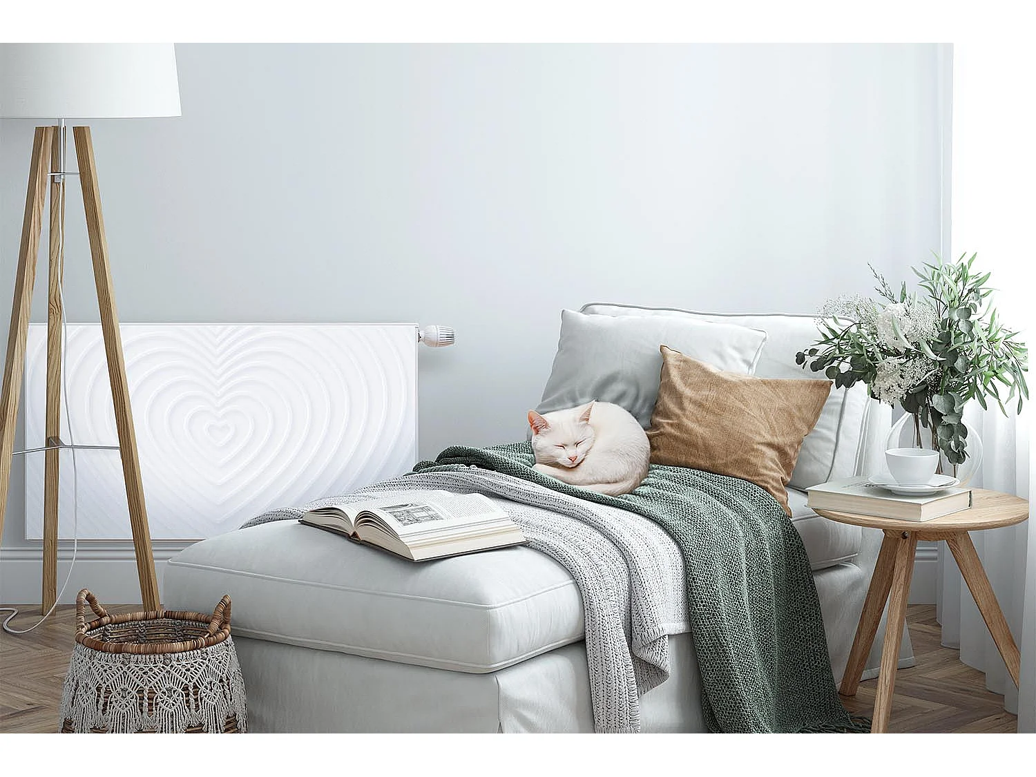 Tapis magnétique pour radiateur - Cœur - 80x60 cm