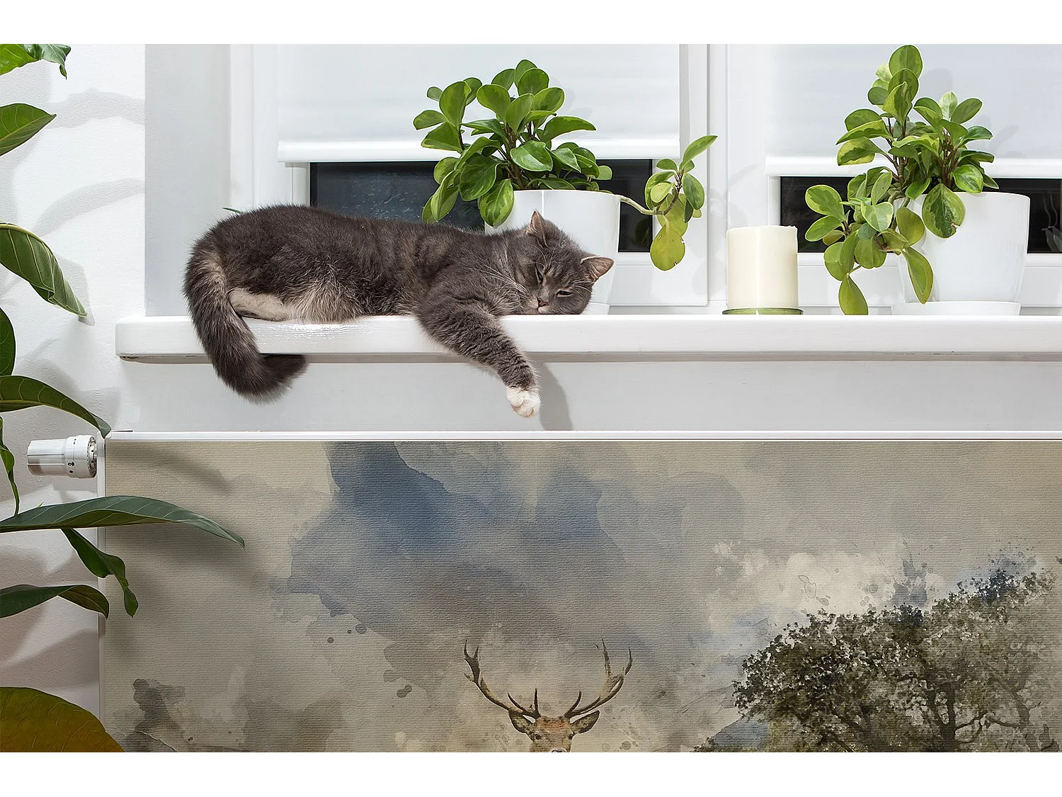 Tapis magnétique pour radiateur - Paysage 100 x 60 cm, Aimant pour radiateur