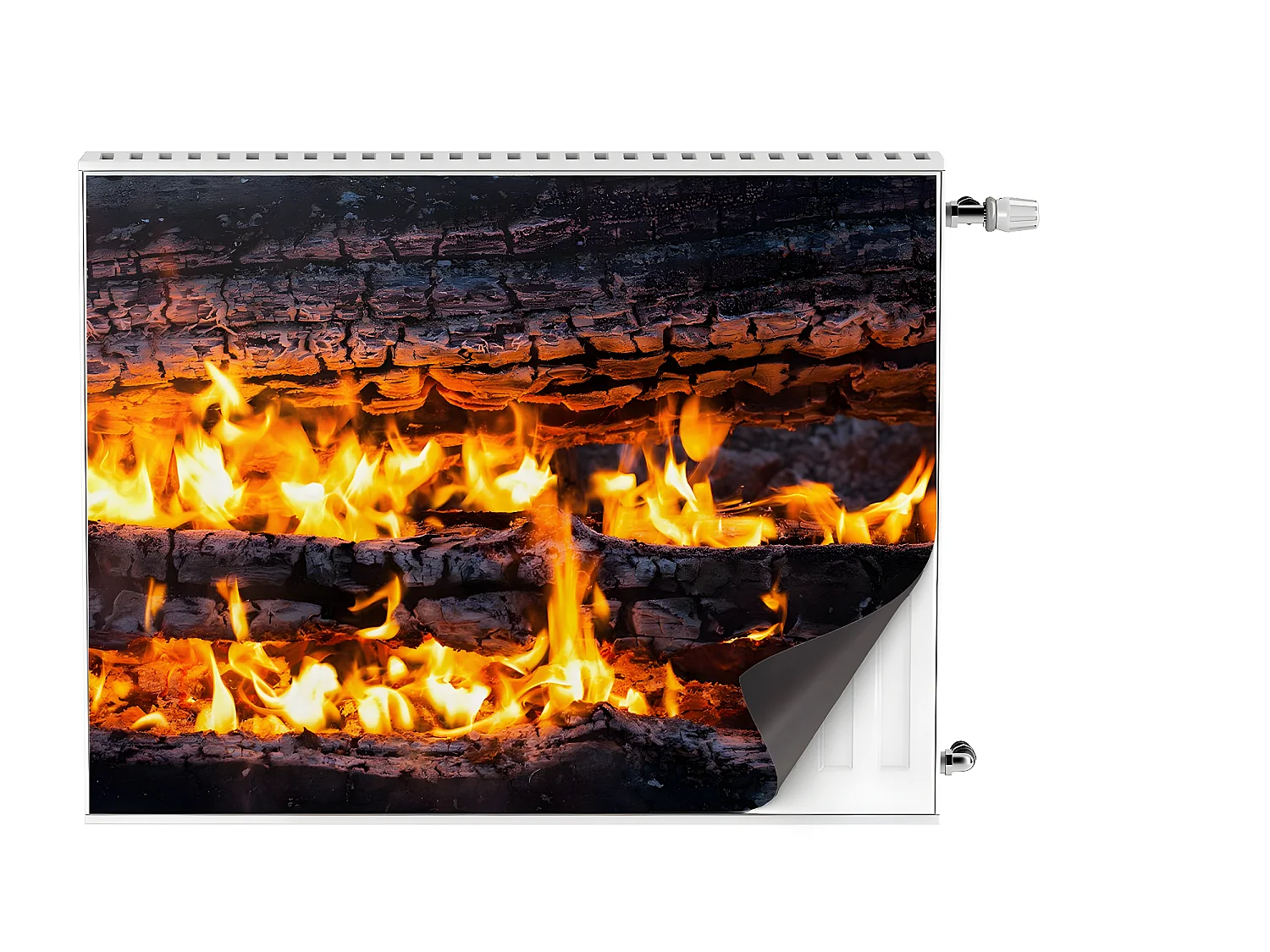 Magnetmatte für einen Heizkörper – Feuerholz 80 x 60 cm, Magnet für einen Heizkörper