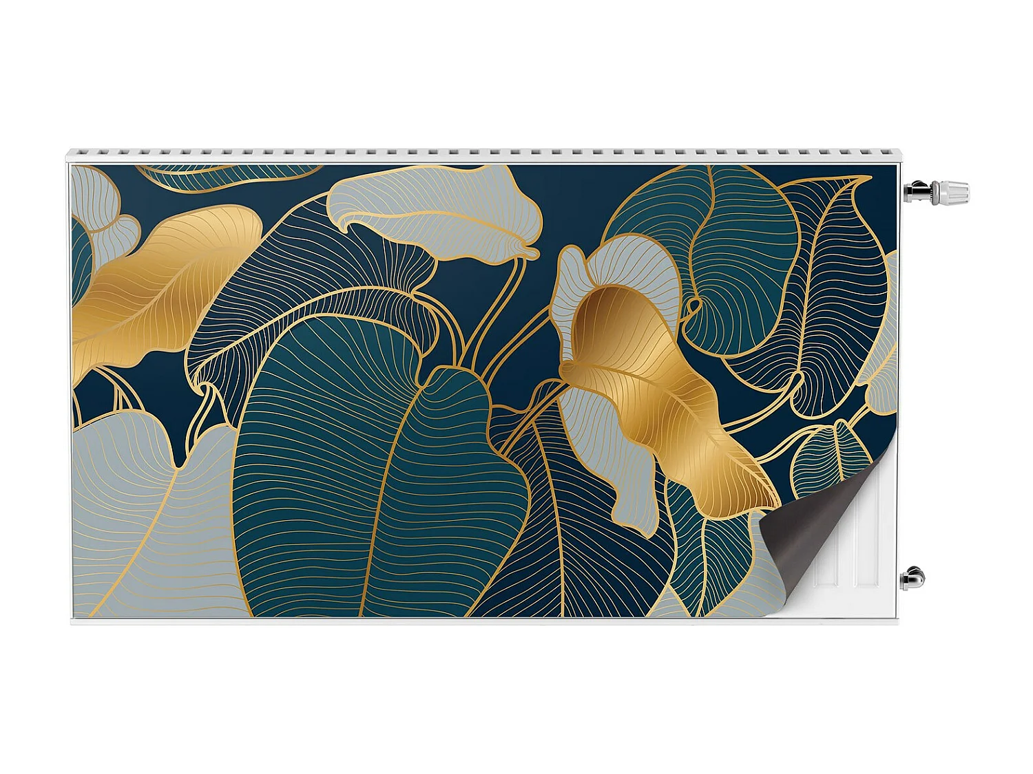 Tapis magnétique pour radiateur - Feuilles Plantes 110 x 60 cm, Aimant pour radiateur