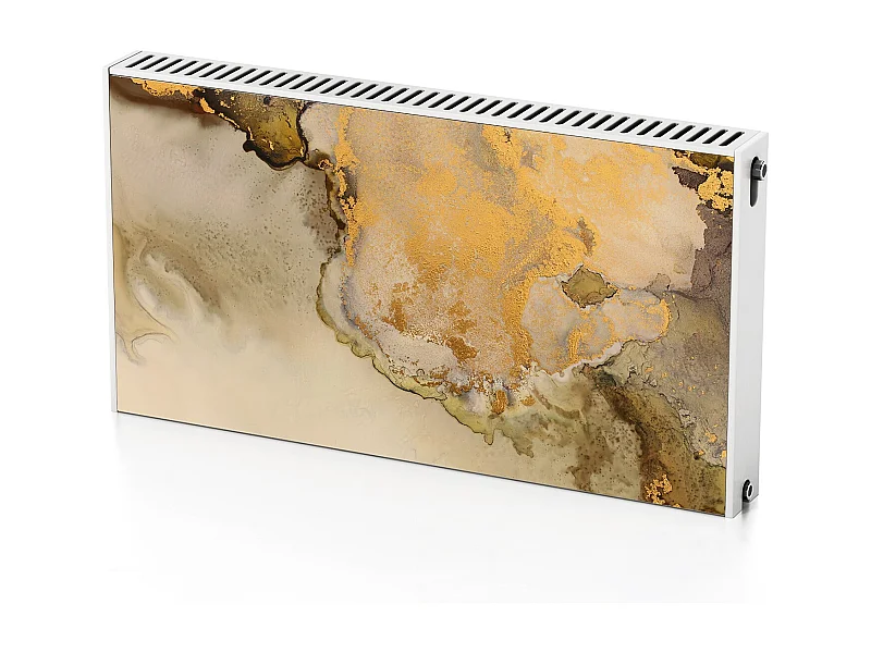 Magnetmatte für einen Heizkörper - Abstraktes Gold 110 x 60 cm, Magnet für einen Heizkörper