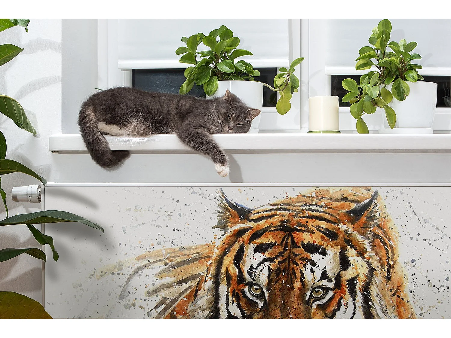 Magnetmatte für einen Heizkörper - Tiger 110 x 60 cm, Magnet für einen Heizkörper