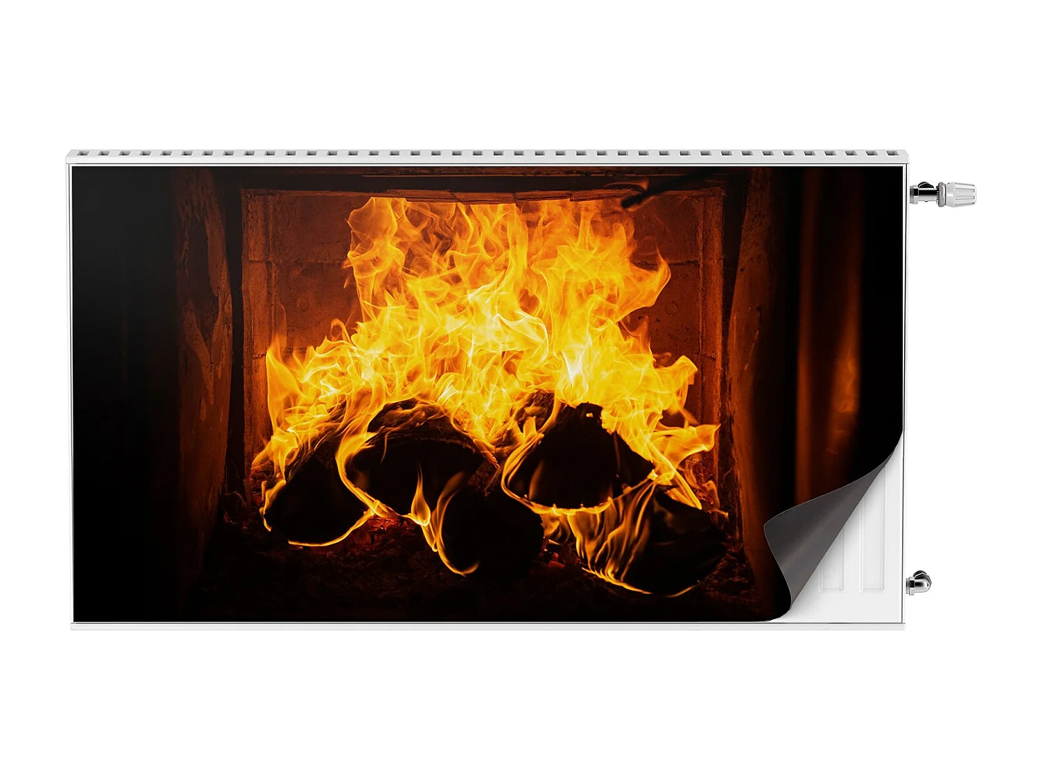 Magnetische Matte für einen Heizkörper – Bonfire Fire 110 x 60 cm, Magnet für einen Heizkörper