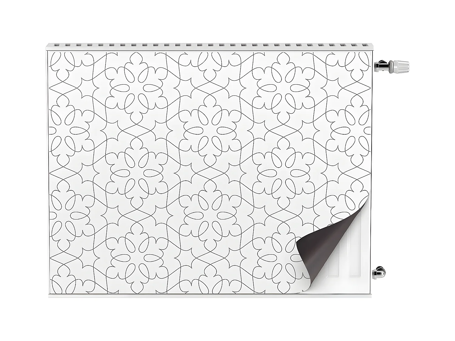 Tappetino magnetico per termosifone - Ornamento inie 80 x 60 cm, Magnete per termosifone