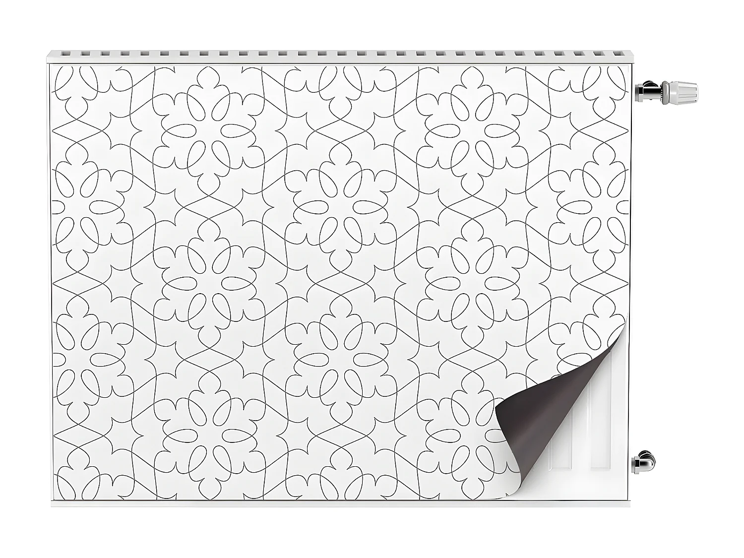 Magnetische mat voor een radiator - Ornament inie 80 x 60 cm, Magneet voor een radiator