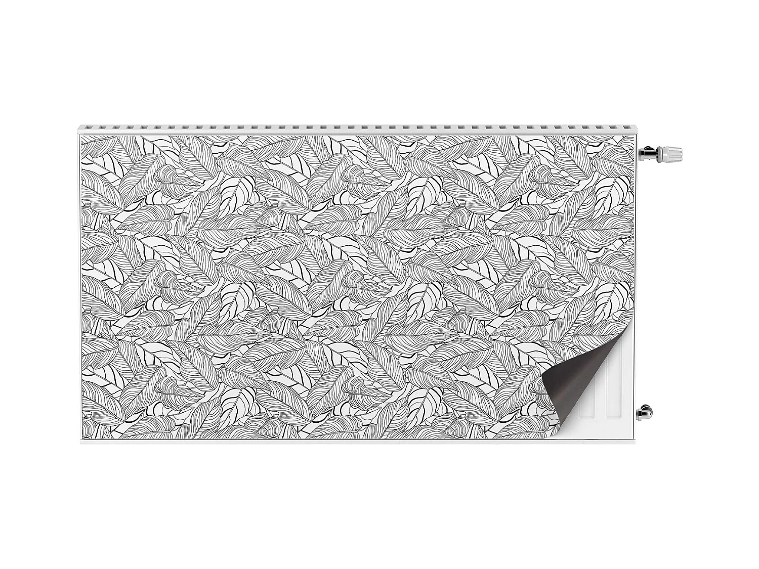 Tapis magnétique pour radiateur - Art feuilles longues 110 x 60 cm, Aimant pour radiateur