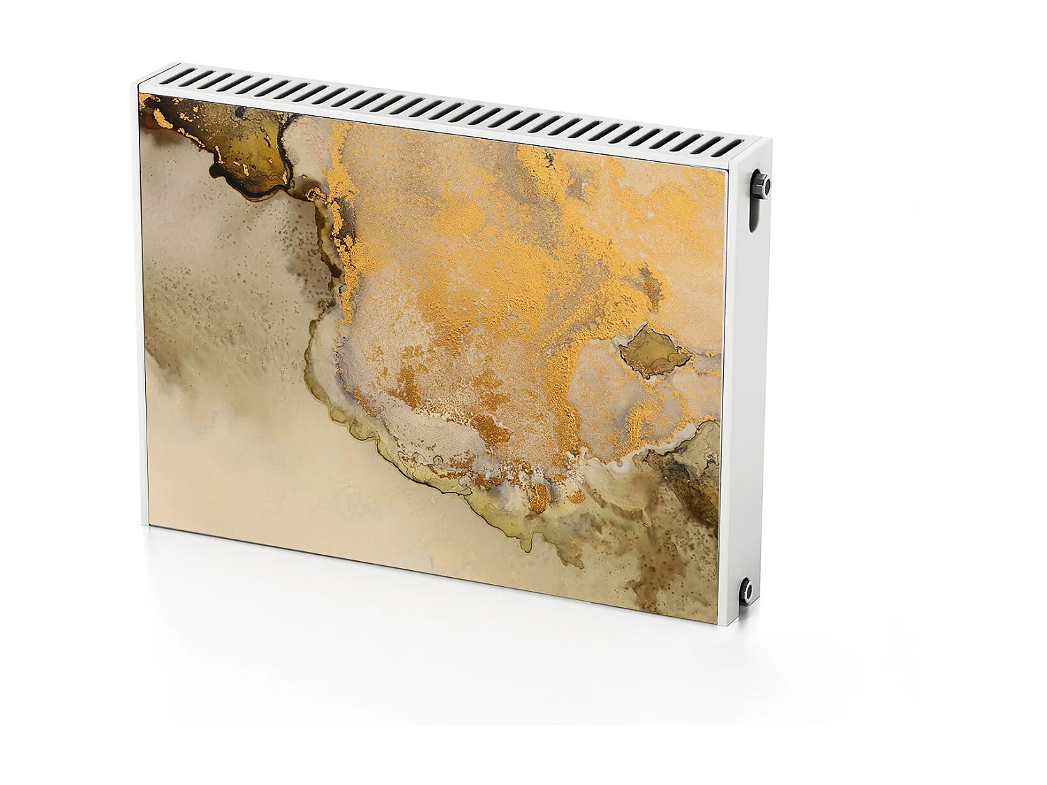 Magnetmatte für einen Heizkörper - Abstraktes Gold 80 x 60 cm, Magnet für einen Heizkörper