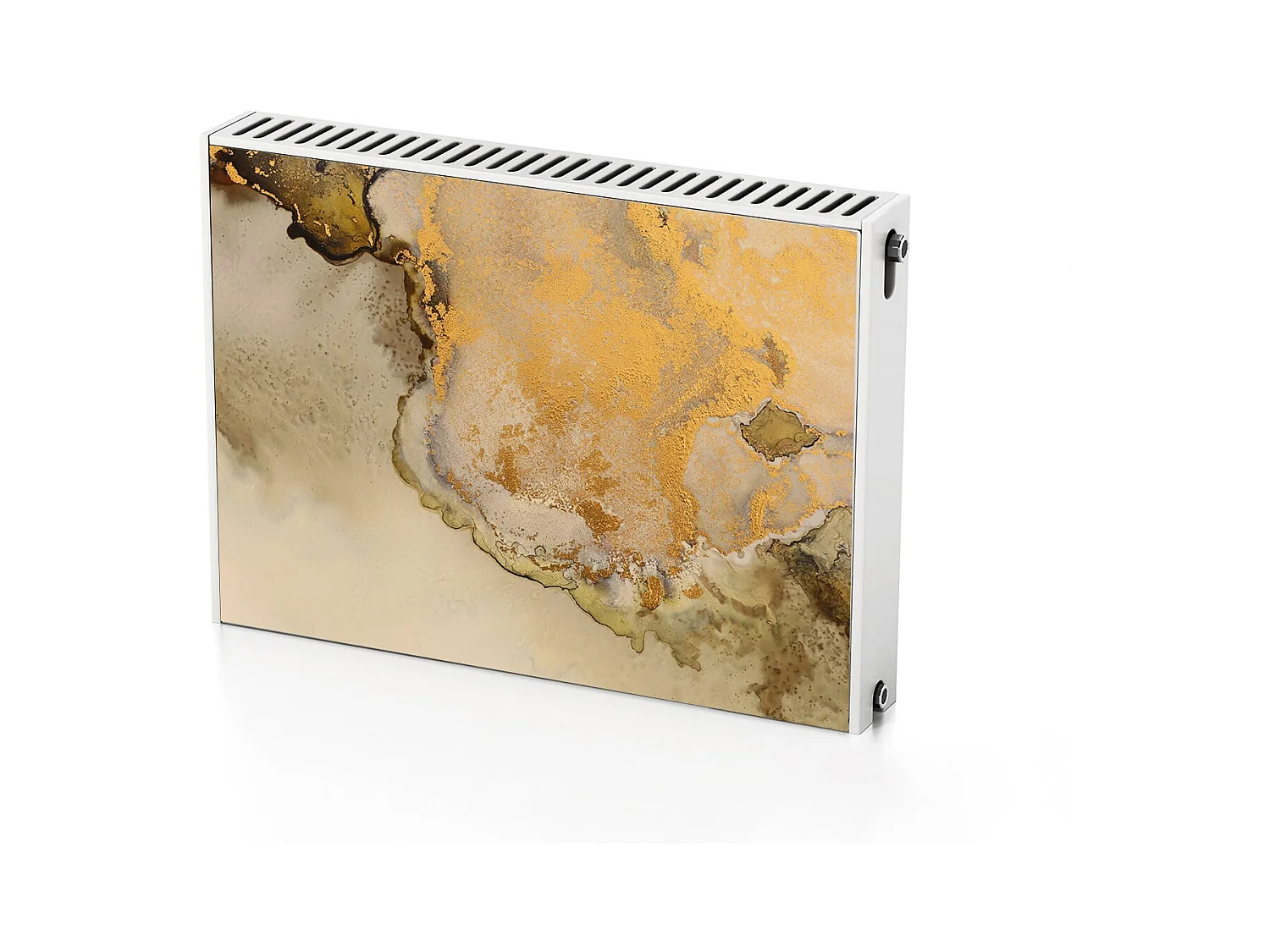 Magnetische mat voor een radiator - Abstract goud 80 x 60 cm, Magneet voor een radiator