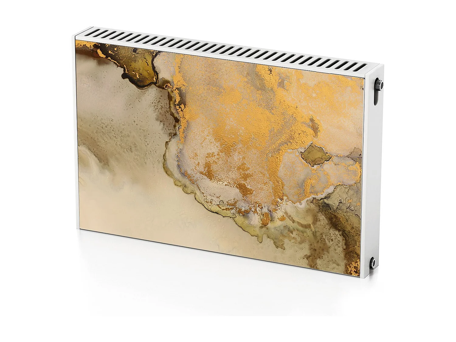 Magnetmatte für einen Heizkörper - Abstraktes Gold 90 x 60 cm, Magnet für einen Heizkörper