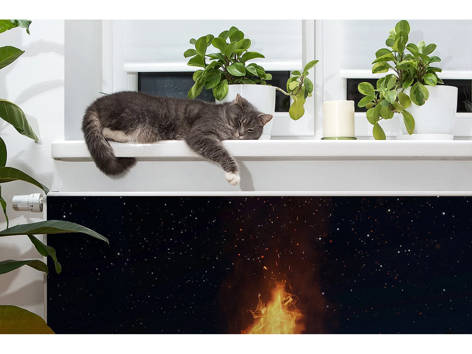 Magnetmatte für einen Heizkörper – Kamin 100 x 60 cm, Magnet für einen Heizkörper