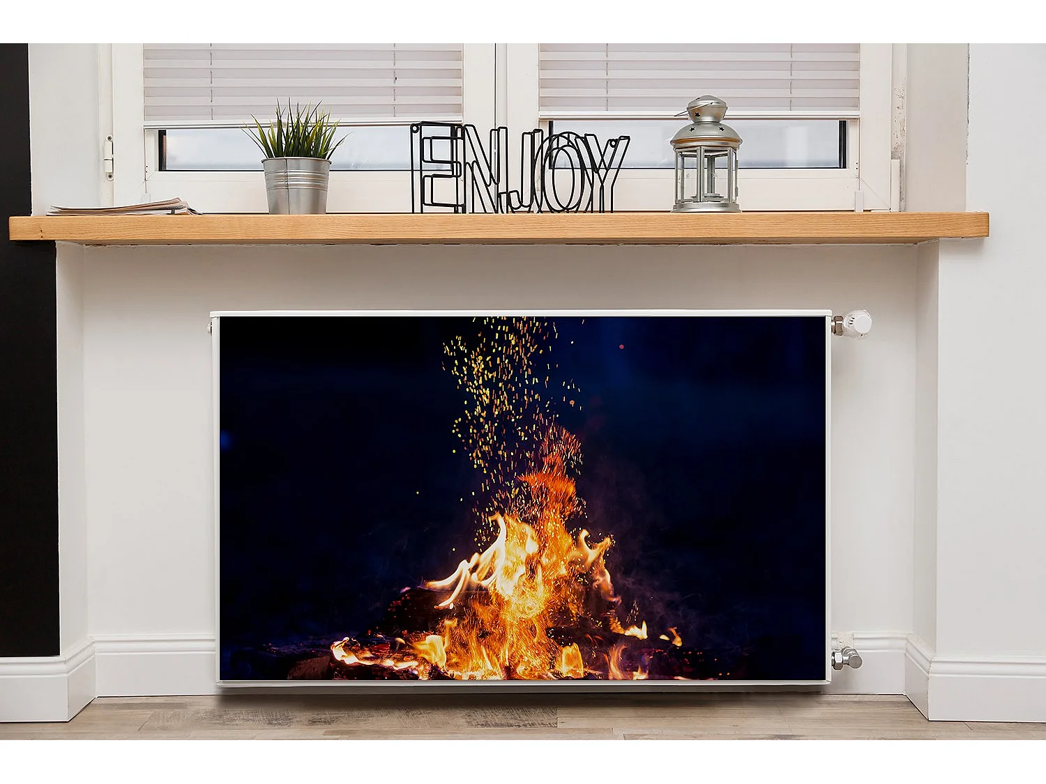 Magnetmatte für einen Heizkörper – Kaminkamin 100 x 60 cm, Magnet für einen Heizkörper