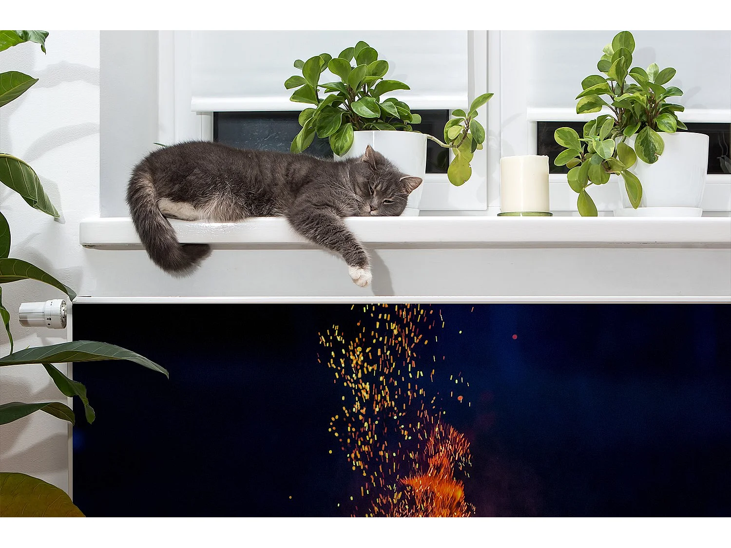 Magnetmatte für einen Heizkörper – Kaminkamin 100 x 60 cm, Magnet für einen Heizkörper