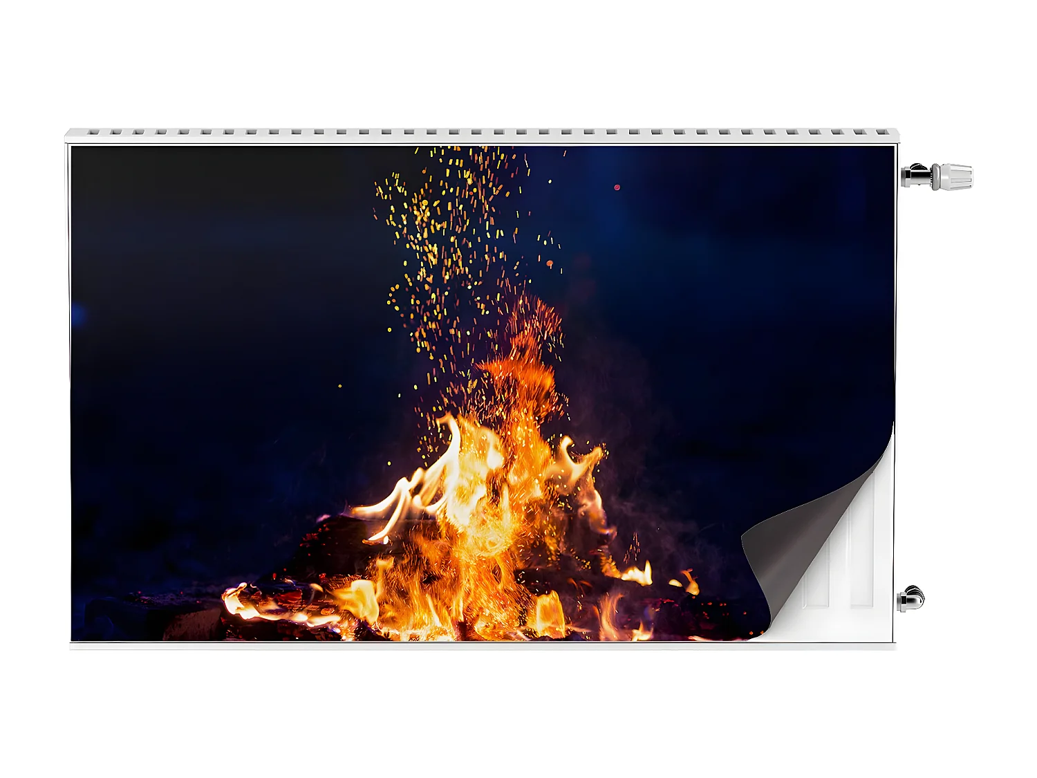 Magnetmatte für einen Heizkörper – Kaminkamin 100 x 60 cm, Magnet für einen Heizkörper