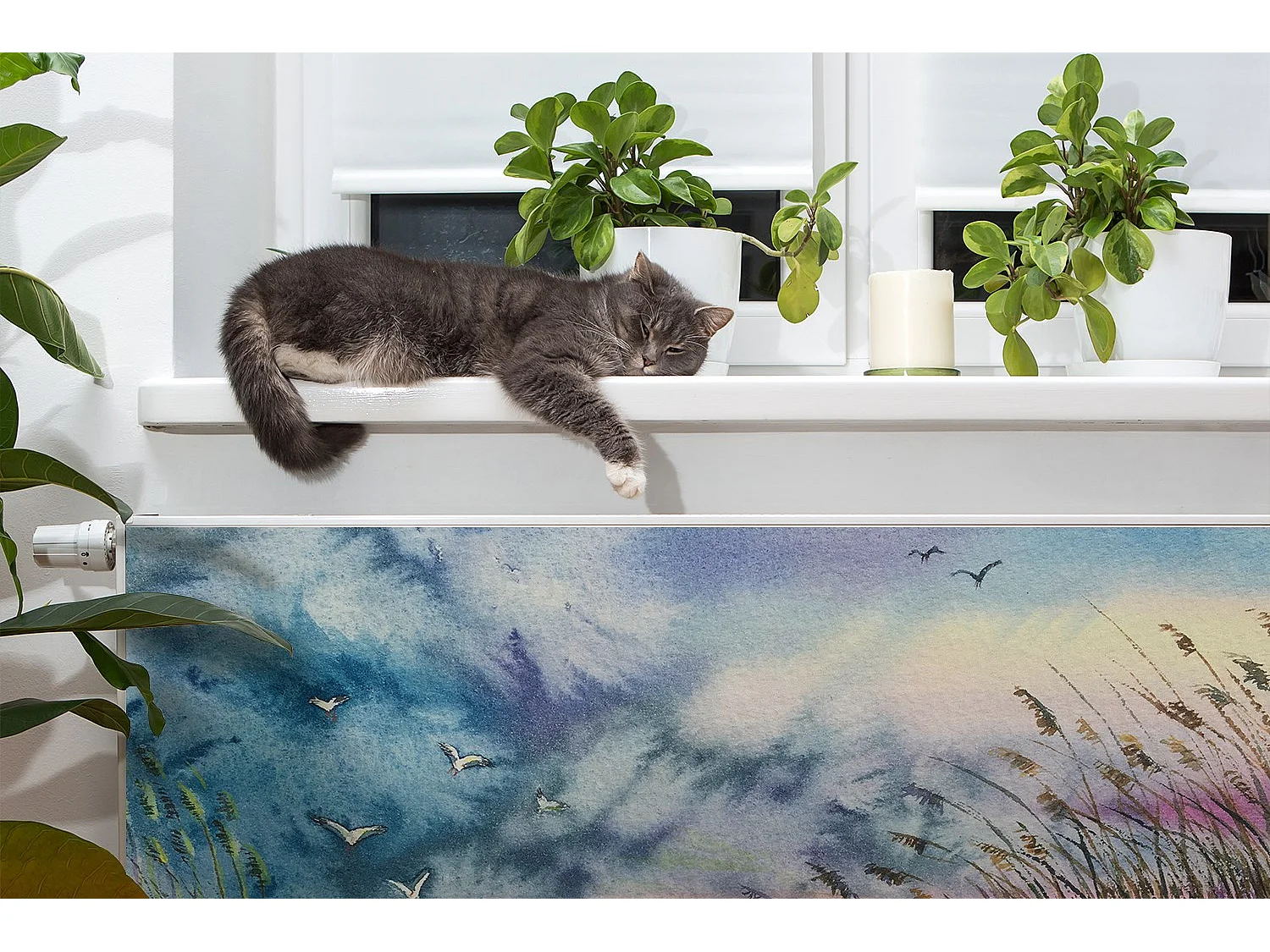 Magnetische Matte für einen Heizkörper - Strand 100 x 60 cm, Magnet für einen Heizkörper