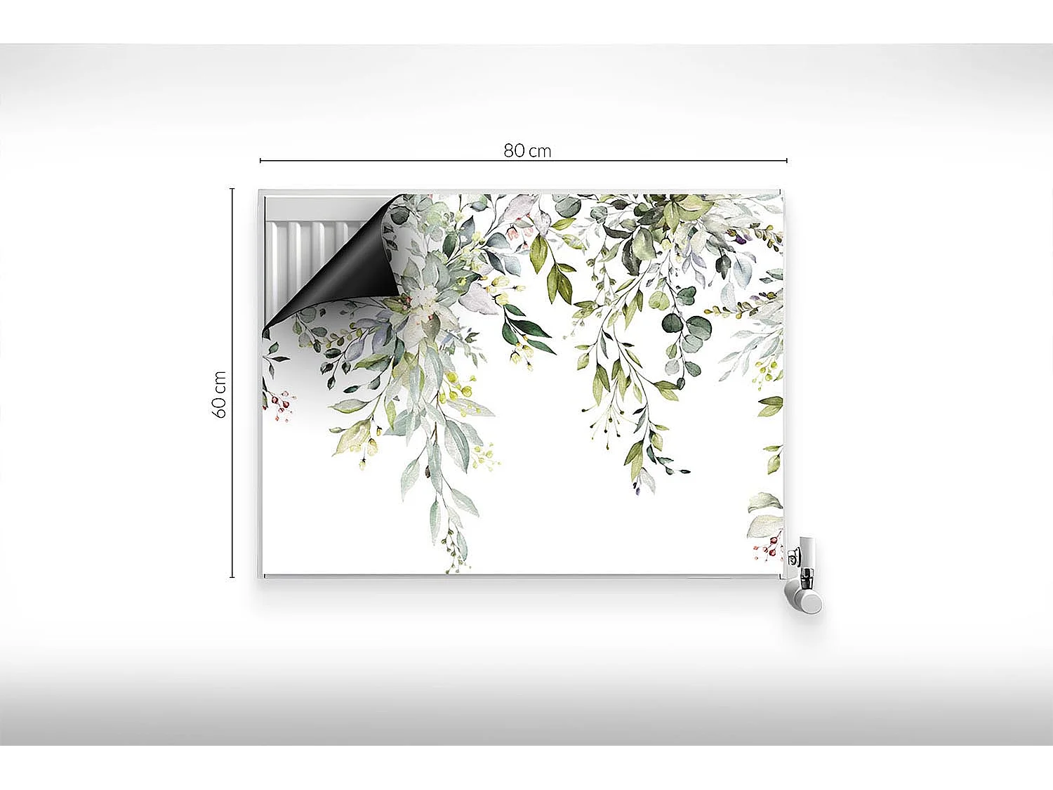 Magnetische Matte für Heizkörper - Fallende Zweige - 80x60 cm