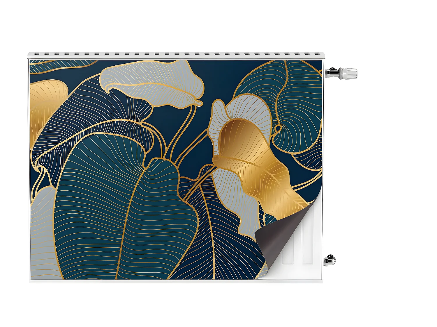 Tapis magnétique pour radiateur - Feuilles Plantes 80 x 60 cm, Aimant pour radiateur