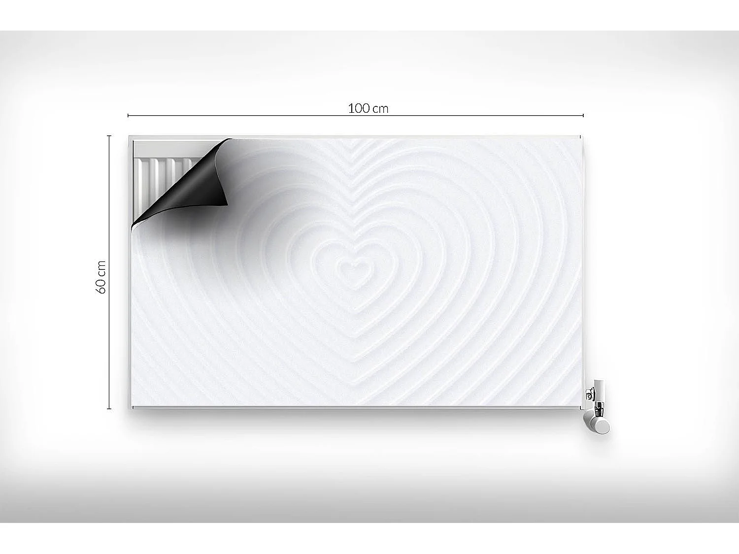 Magnetische mat voor radiator - Hart - 100x60 cm