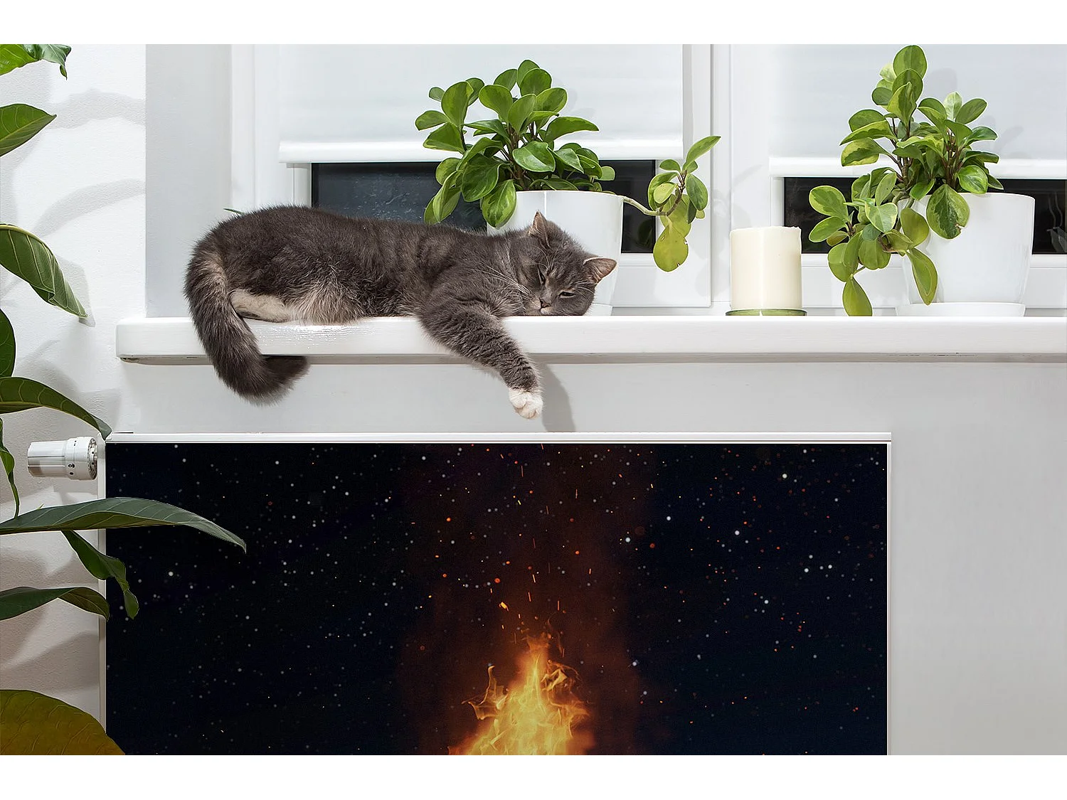 Magnetmatte für einen Heizkörper – Kamin 80 x 60 cm, Magnet für einen Heizkörper