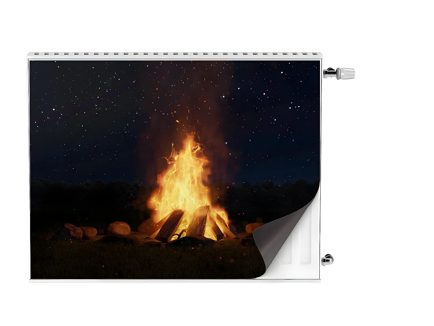 Magnetmatte für einen Heizkörper – Kamin 80 x 60 cm, Magnet für einen Heizkörper