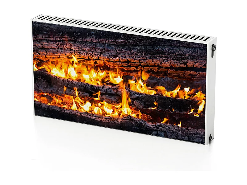 Tapis magnétique pour radiateur - Bois de chauffage 110 x 60 cm, Aimant pour radiateur