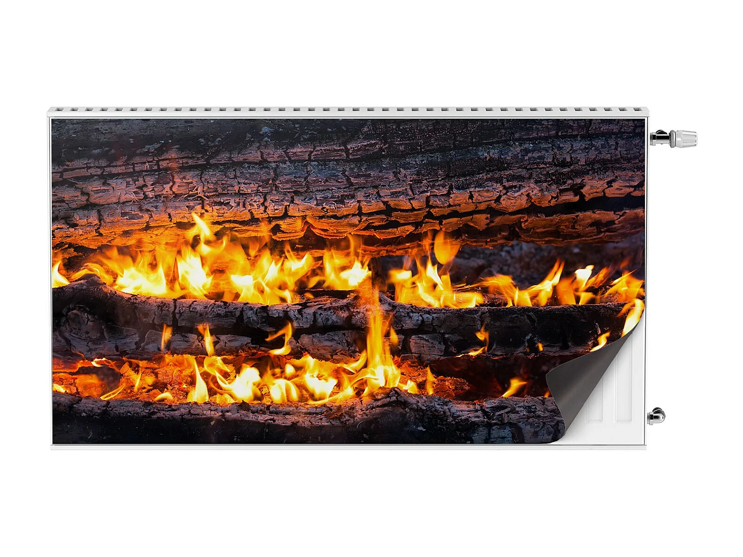 Magnetmatte für einen Heizkörper – Feuerholz 110 x 60 cm, Magnet für einen Heizkörper