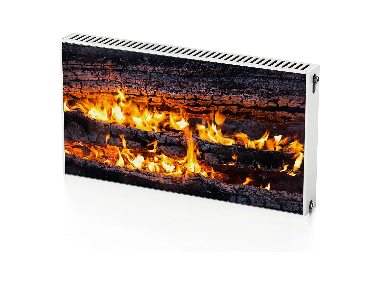 Tapis magnétique pour radiateur - Bois de chauffage 110 x 60 cm, Aimant pour radiateur