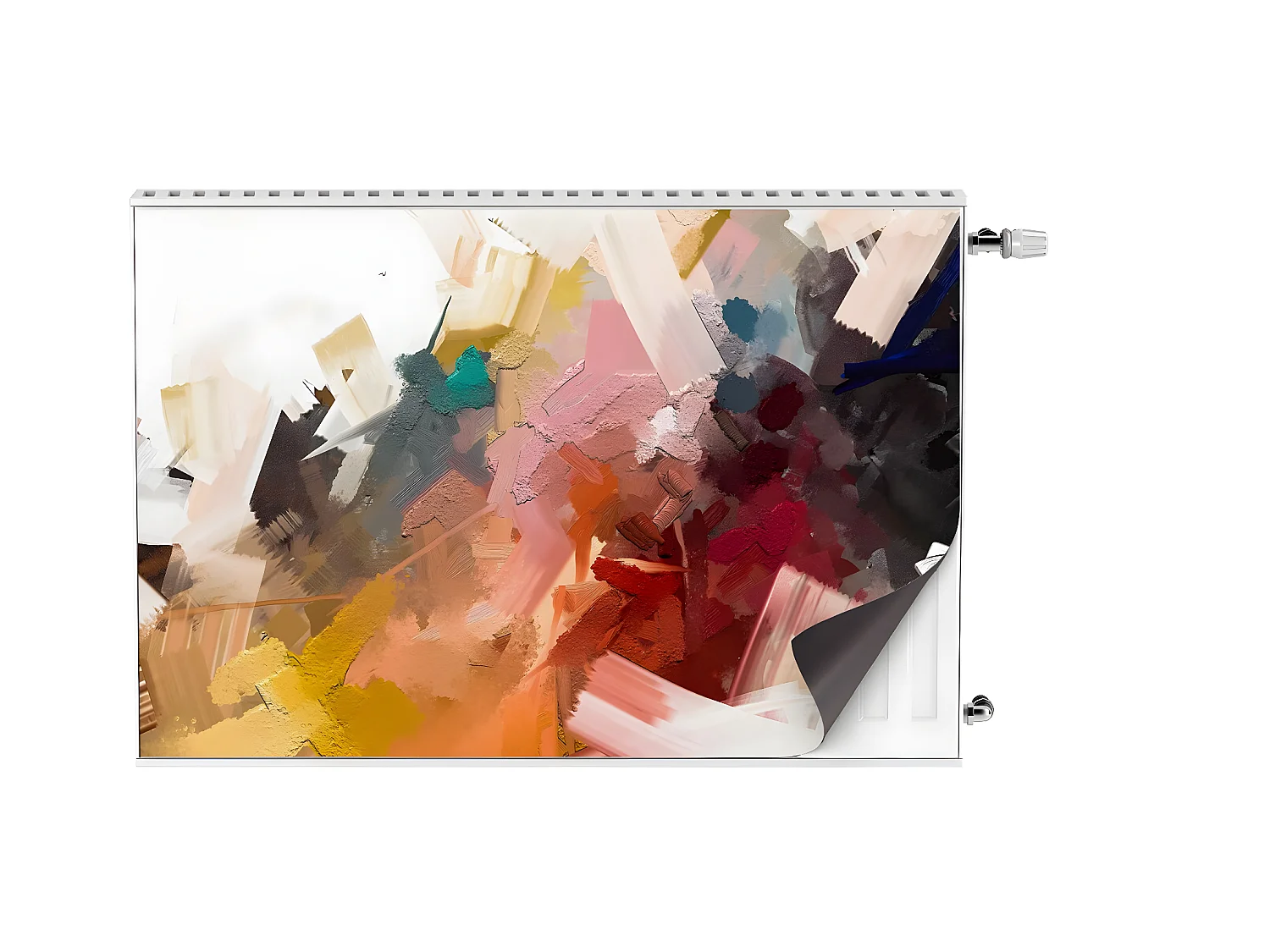 Magnetmatte für einen Heizkörper – Abstraktes Gemälde 90 x 60 cm, Magnet für einen Heizkörper