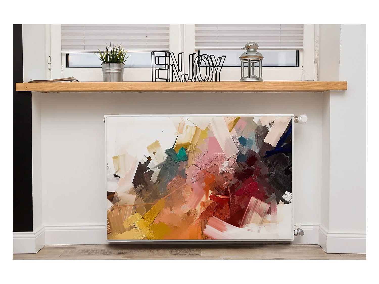 Magnetische mat voor een radiator - Abstract schilderij 90 x 60 cm, Magneet voor een radiator
