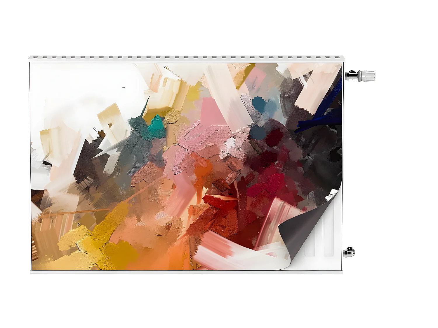 Tapis magnétique pour radiateur - Tableau abstrait 90 x 60 cm, Aimant pour radiateur