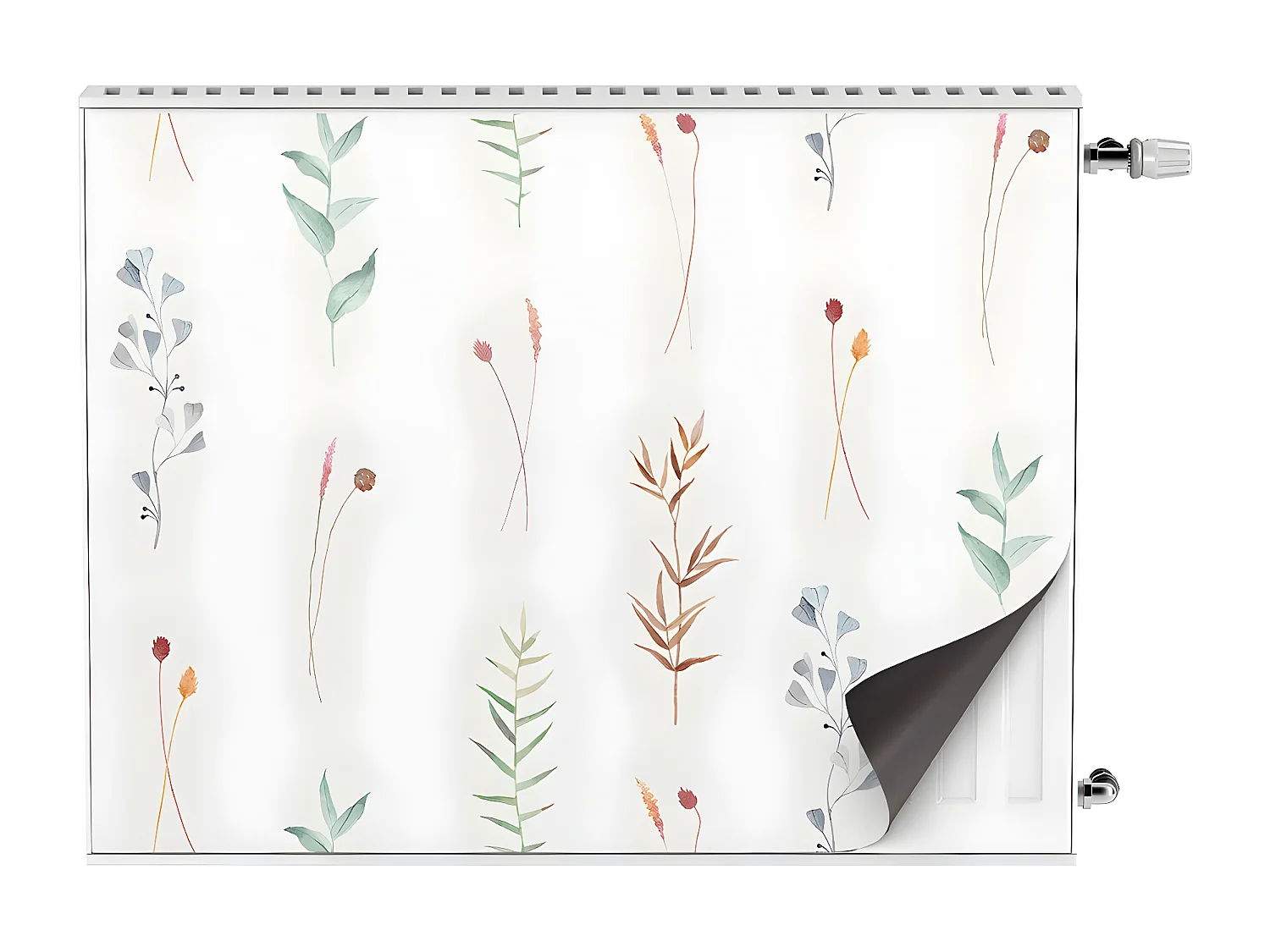 Magnetmatte für einen Heizkörper - Dekorative Blumen 80 x 60 cm, Magnet für einen Heizkörper