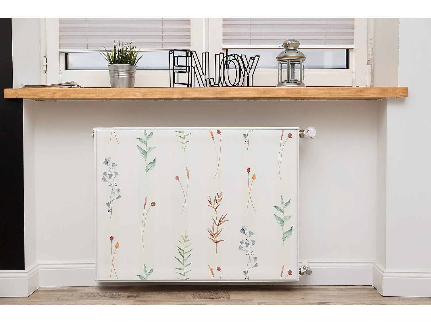 Tapis magnétique pour radiateur - Fleurs décoratives 80 x 60 cm, Aimant pour radiateur